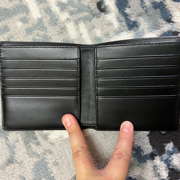 Theory brown lamb leather wallet has 10 credit card slots - Picture 4 of 4